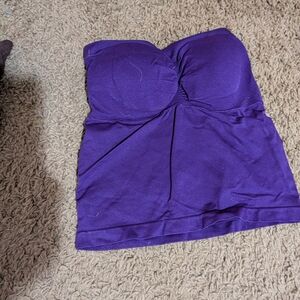 Purple Strapless Top